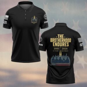 Custom Name & Department First Responders 9/11 25 Years Anniversary The Brotherhood Endures #DQH0805 - Polo