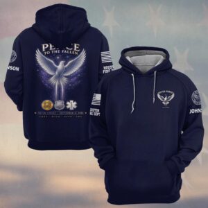 Custom Name & Department First Responders 9/11 25 Years Anniversary Peace To The Fallen #DQH0807 - Hoodie