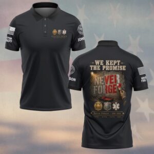 Custom Name & Department First Responders 9/11 25 Years Anniversary We Kept The Promise #DQH0808 - Polo