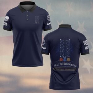 Custom Name & Department First Responders 9/11 25 Years Anniversary The Sky Still Holds Their Place #DQH0810 - Polo