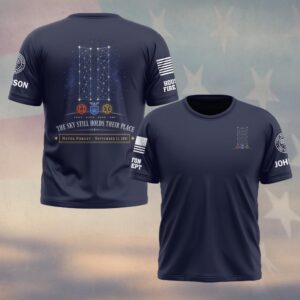 Custom Name & Department First Responders 9/11 25 Years Anniversary The Sky Still Holds Their Place #DQH0810 - T-shirt
