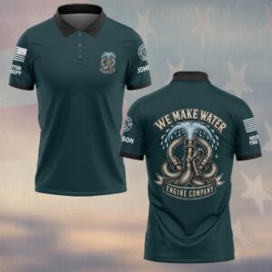 Custom Name & Department We Make Water Engine Company Firefighter #DQH0813 - Polo