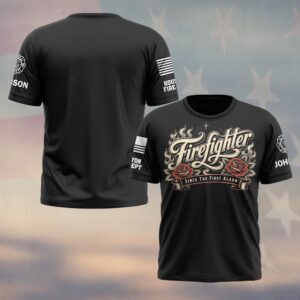 Custom Name & Department Firefighter Since The First Alarm #DQH0814 - T-shirt