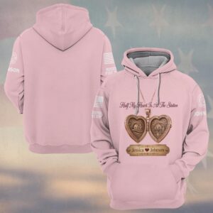 Custom Name & Fire Dept Hall My Heart At The Station - Firefighter's Wife #DQH0822 - Hoodie