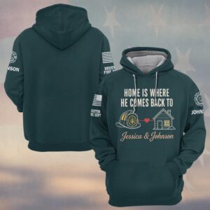Custom Name & Fire Dept Built On Love & Long Shifts Firefighter's Wife #DQH0824 - Hoodie
