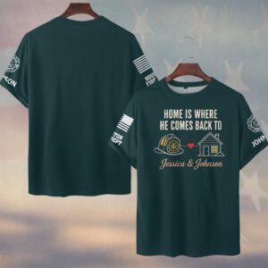 Custom Name & Fire Dept Built On Love & Long Shifts Firefighter's Wife #DQH0824 - T-shirt