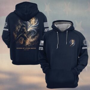 Custom Name & Department Rivers Of Living Water John 7:38 Firefighter #DQH0831 - Hoodie