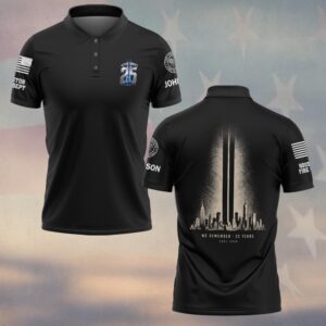 Custom Name & Department First Responders 9/11 25 Years Anniversary Towers Of Light #DQH0835 - Polo