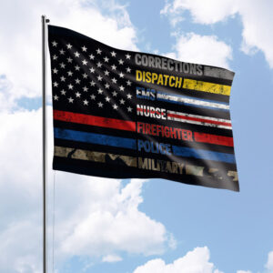 First Responders American Flag #DEPT026 - House Flag
