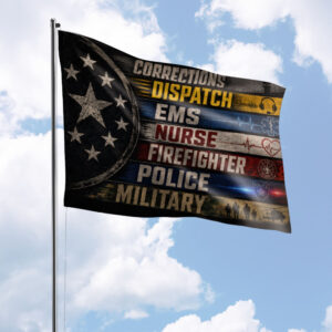 First Responders Star Flag #DEPT027 - House Flag
