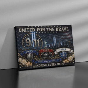 United For The Brave 9/11 First Responders #DEPT028 - Canvas 24X36 inches