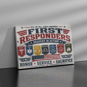 First Responders Bravery in Action #DEPT030 - Canvas 24X36 inches
