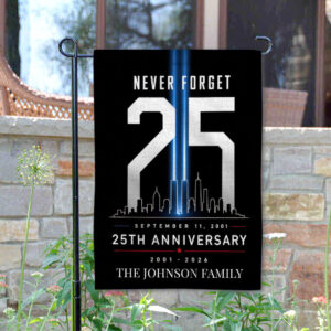 Custom Name Never Forget #DEPT032 - Garden Flag