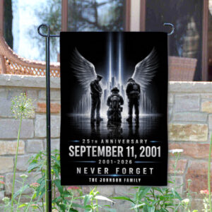 Custom Name Never Forget #DEPT034 - Garden Flag