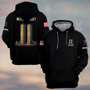 Custom Name 9/11 25 Years Anniversary Never Forget 2001-2026 #DQH0850 - Hoodie