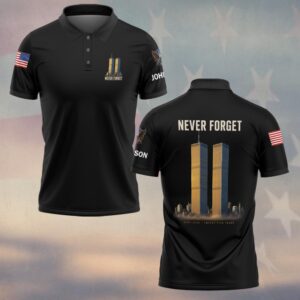 Custom Name 9/11 25 Years Anniversary Never Forget 2001-2026 #DQH0850 - Polo