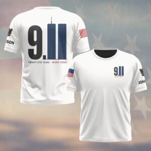 Custom Name 9/11 25 Years Anniversary 9.11 Twenty-Five Years #DQH0851 - T-shirt