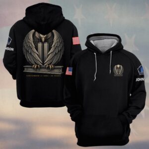 Custom Name 9/11 25 Years Anniversary Weeping Eagle #DQH0852 - Hoodie
