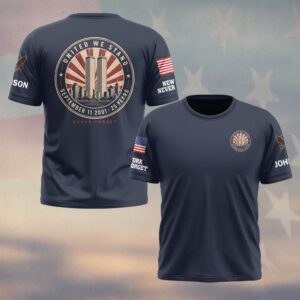 Custom Name 9/11 25 Years Anniversary United We Stand Memorial Seal #DQH0857 - T-shirt