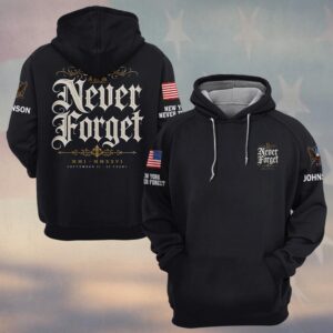Custom Name 9/11 25 Years Anniversary Never Forget MMI MMXXVI #DQH0861 - Hoodie