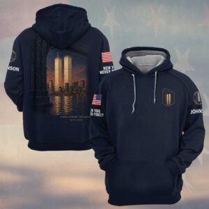 Custom Name 9/11 25 Years Anniversary From Across The River #DQH0868 - Hoodie