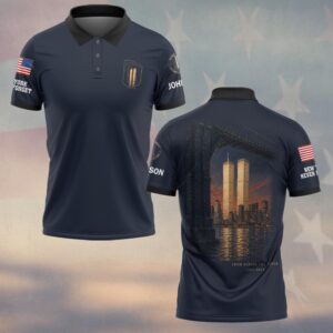 Custom Name 9/11 25 Years Anniversary From Across The River #DQH0868 - Polo