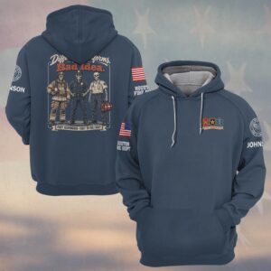 Custom Name & Department Different Uniforms Same Bad Idea Skeleton Firefighter Police EMS First Responders #DQH0992 - Hoodie