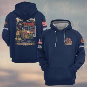 Custom Name & Department Yes We Bring The Whole Truck Grocery Run Skeleton Western Firefighter #DQH1013 - Hoodie