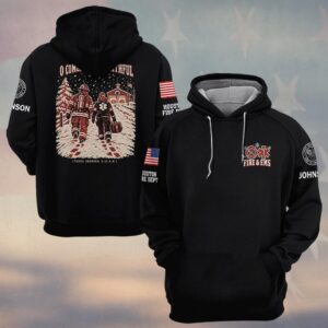 Custom Name & Department O Come All Ye Faithful Tones Dropped 3 12 AM Firefighter EMS Medic Walking To Firehouse Snow First Responders #DQH1040 - Hoodie