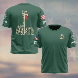 Custom Name & Department On Call Christmas Eve Fire Axe Stocking Turnout Gear Helmet EMS Medical Bag Radio Stethoscope First Responders #DQH1043 - T-shirt
